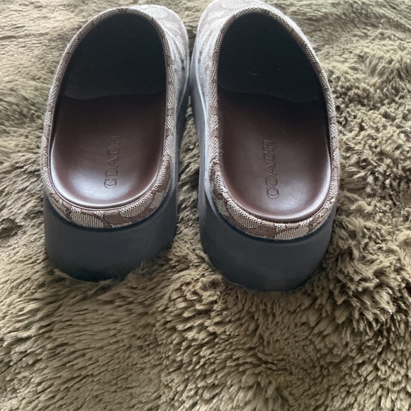 Coach Brown Patterned Mules - Picture 5 of 6